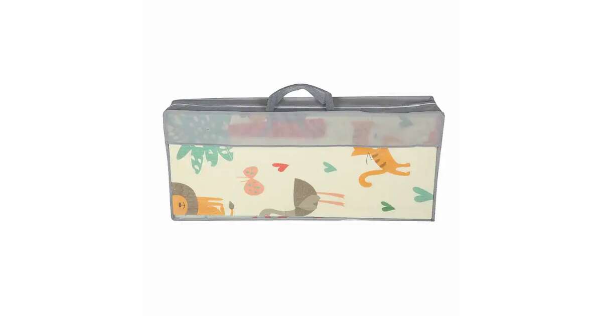 Covoraș de joacă pliabil 150x200cm dublu față – Animale din pădure