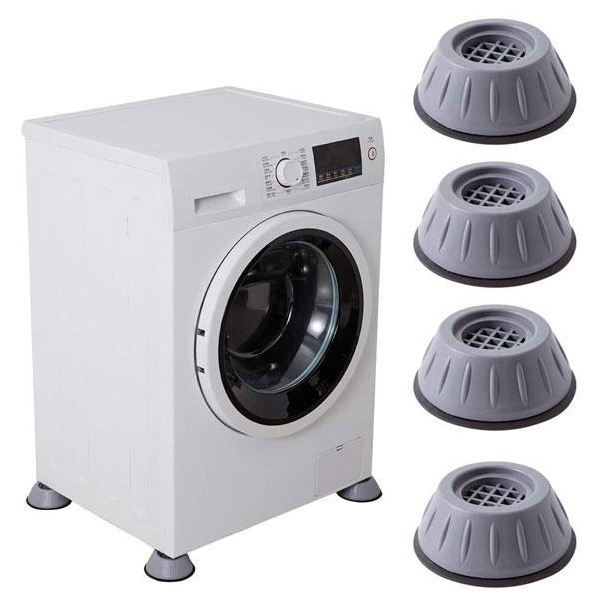 Set 4 Suporturi Antivibrații pentru Mașina de Spălat, Piciorușe Anti-Zgomot