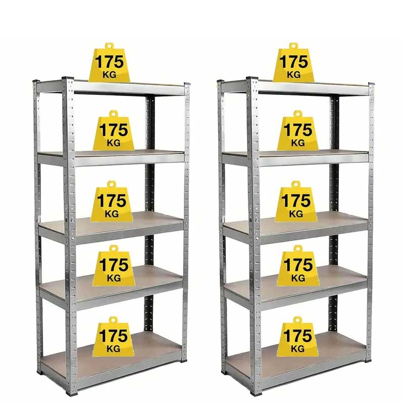 2 rafturi metalice care sustin 175 kg per raft