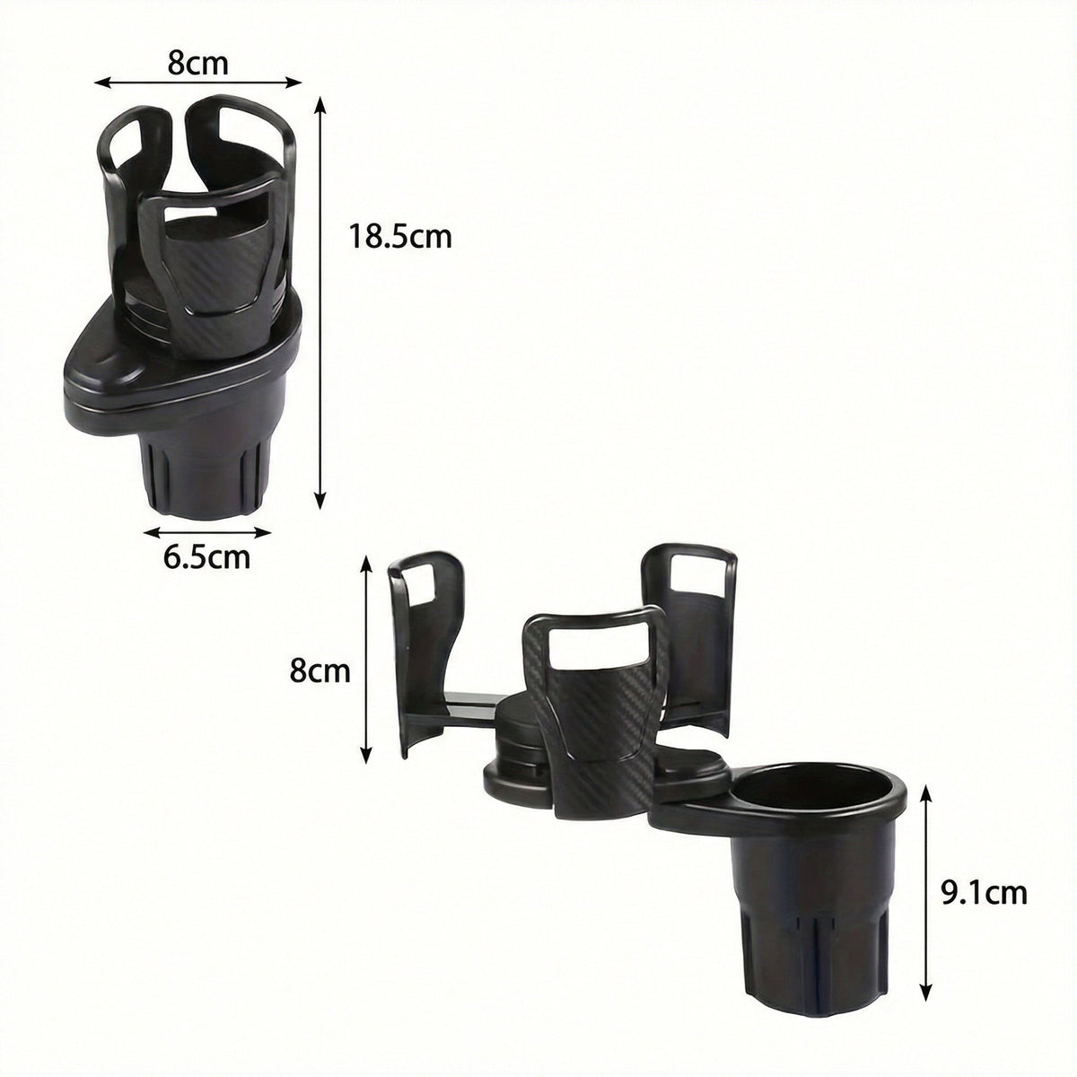 Extensia cu cotele marcate: 18,5 cm înălțime, bază 6,5 cm