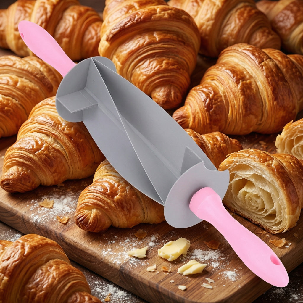 Rola pentru cornulețe peste croissante proaspete