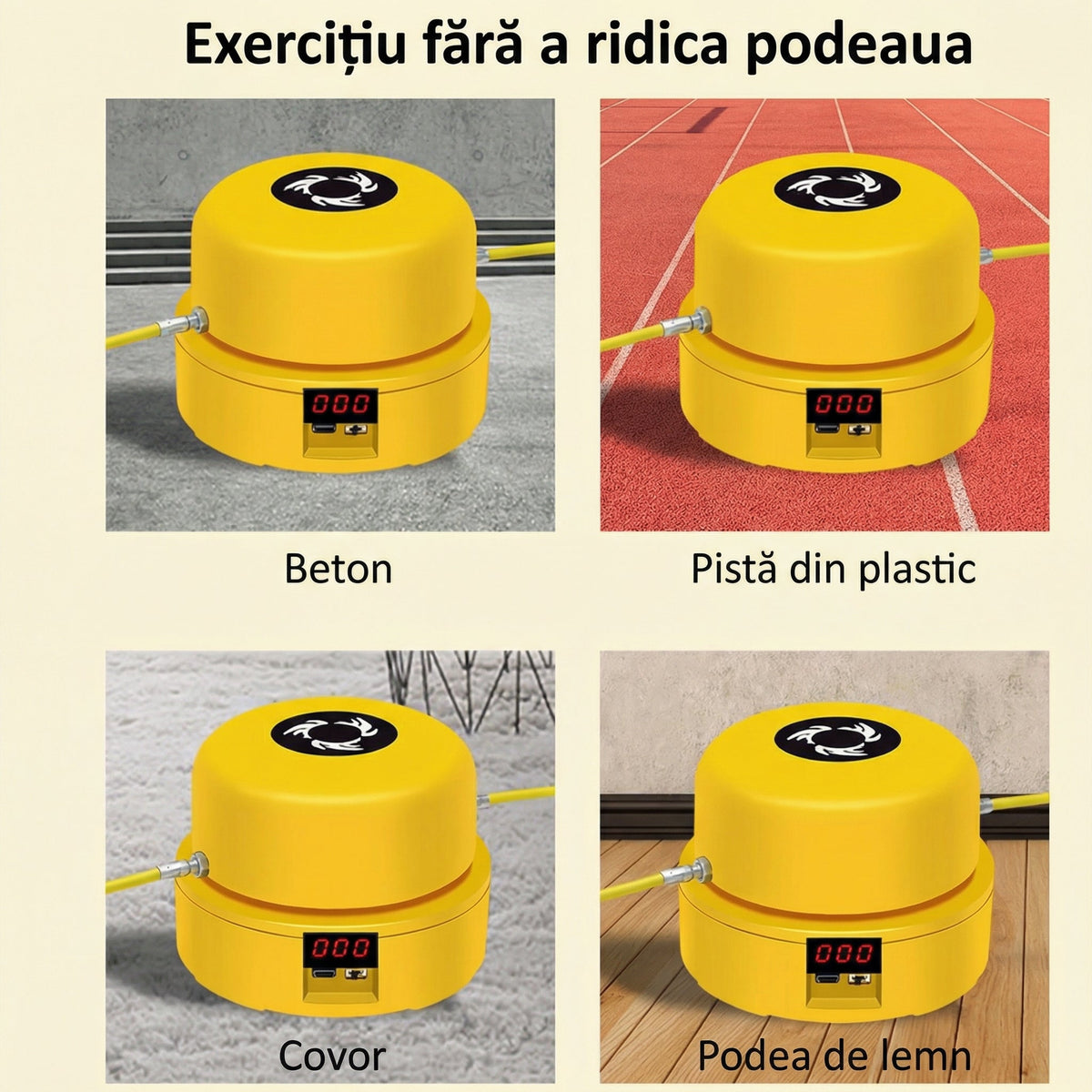 Aparat de sărit coarda fără coardă, cu numărător