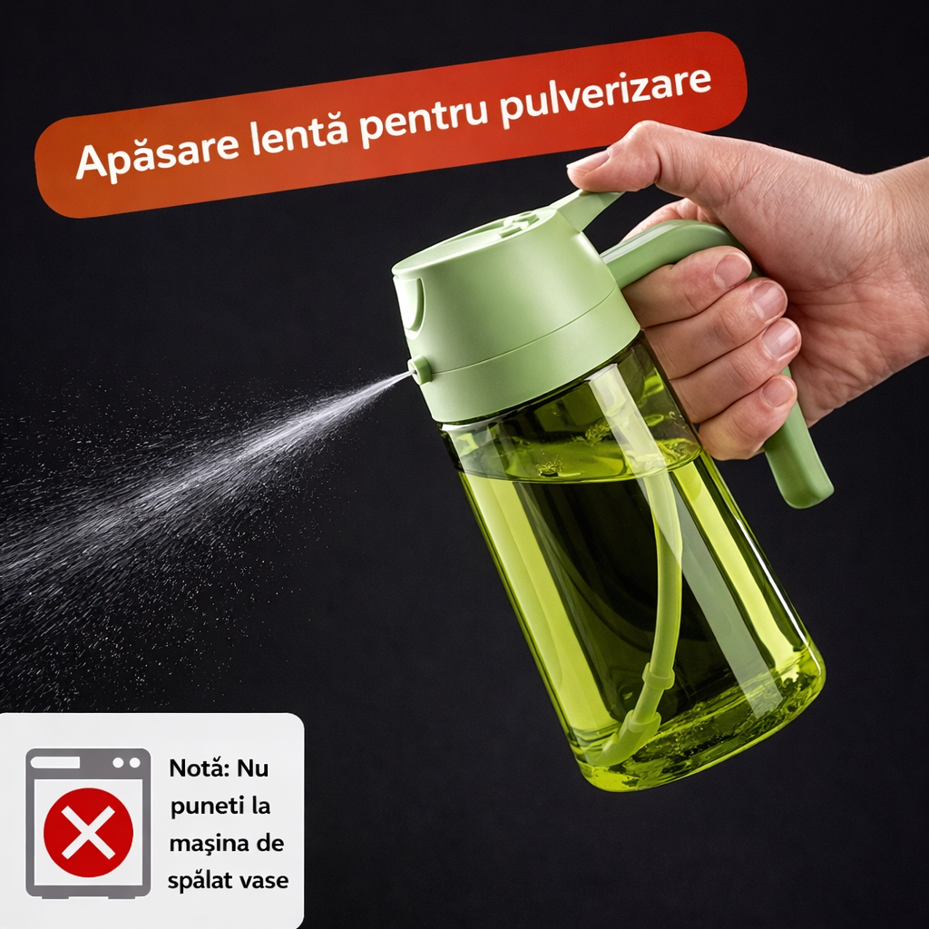 Recipientul pentru ulei folosit ca pulverizator