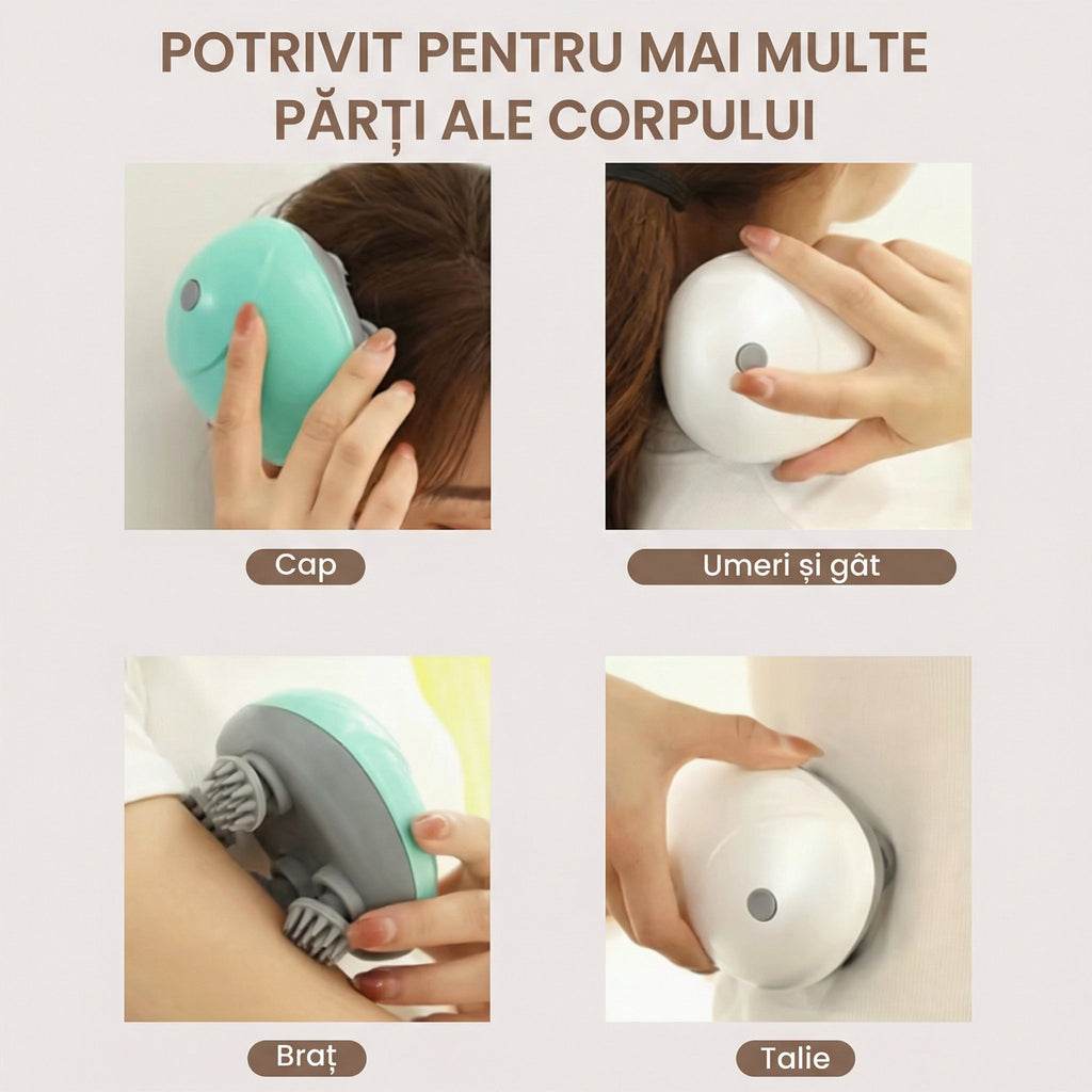 Aparatul de masaj folosit pe cap, umeri, gât, braț și talie