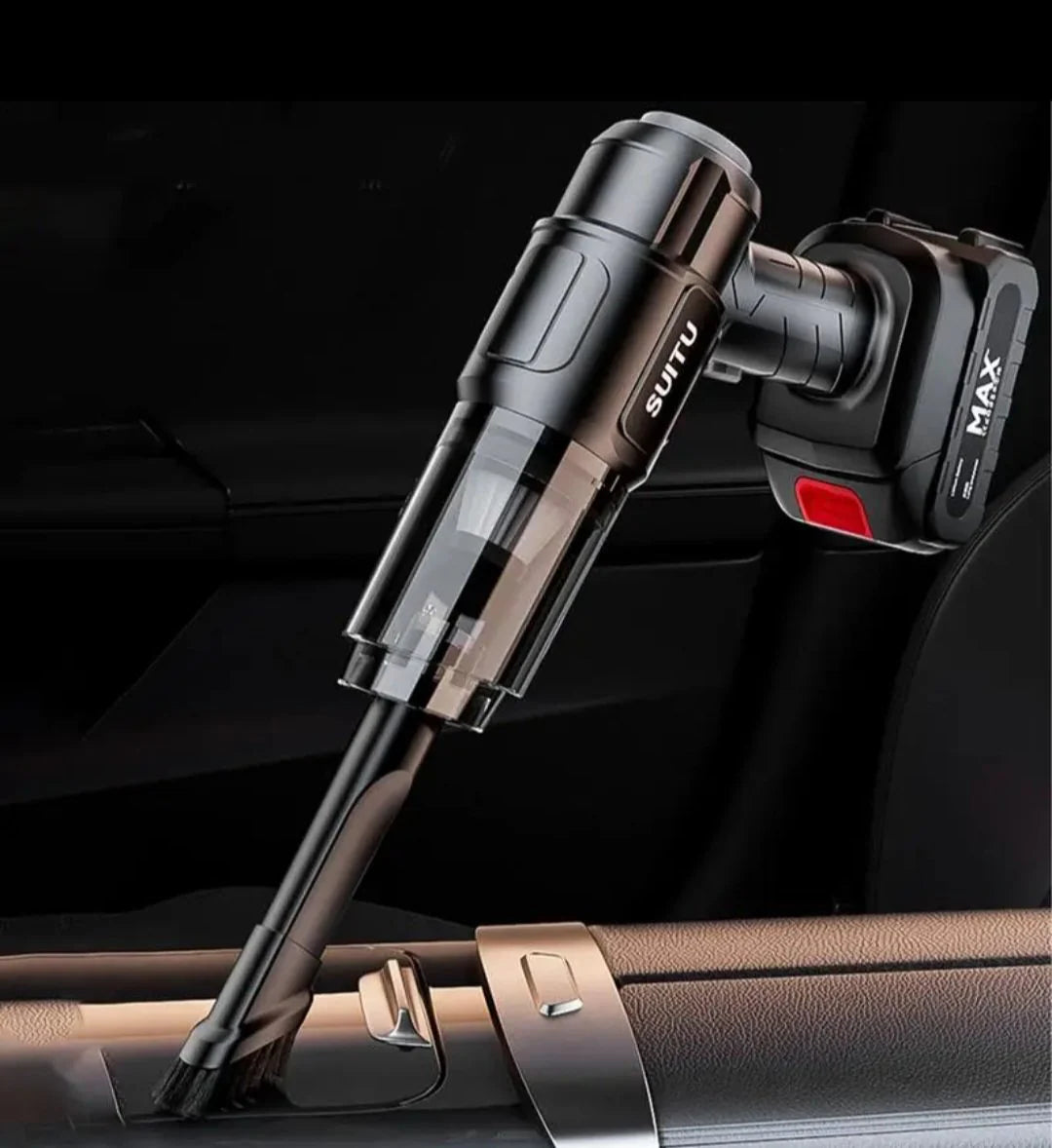 Aspirator si Suflanta de Aer Portabila 4 in 1, Acumulator Detasabil, Putere Mare de Aspirare, pentru Masina, Casa si Birou