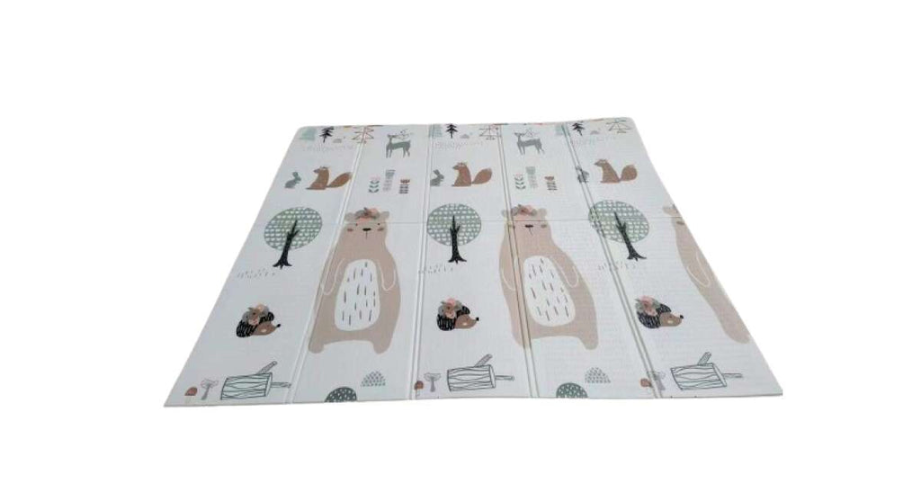 Covoraș de joacă pliabil 150x200cm dublu față – Animale din pădure