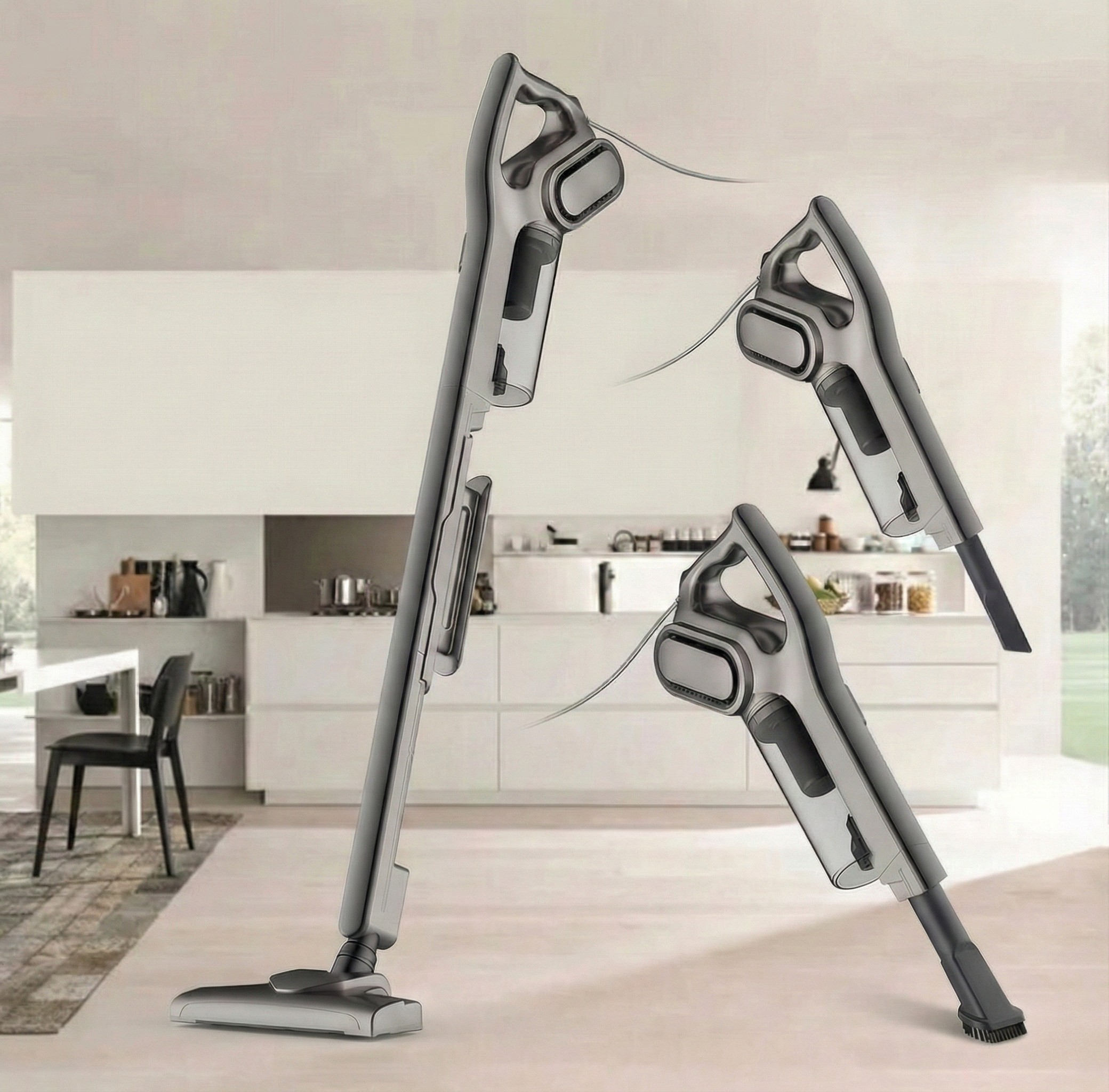 Aspirator Vertical 2 în 1, Fara Sac, 600W, Portabil