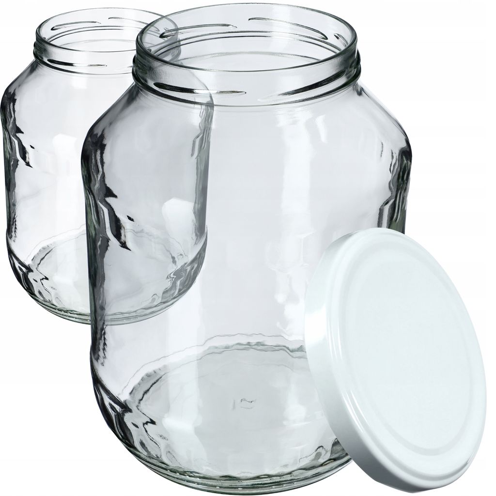 Set capace pentru borcane, albe, capace metalice pentru conserve si dulceturi