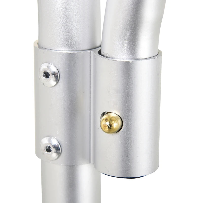 Scaun duș reglabil cu spătar și brațe 47x50x74–87 cm – Alb