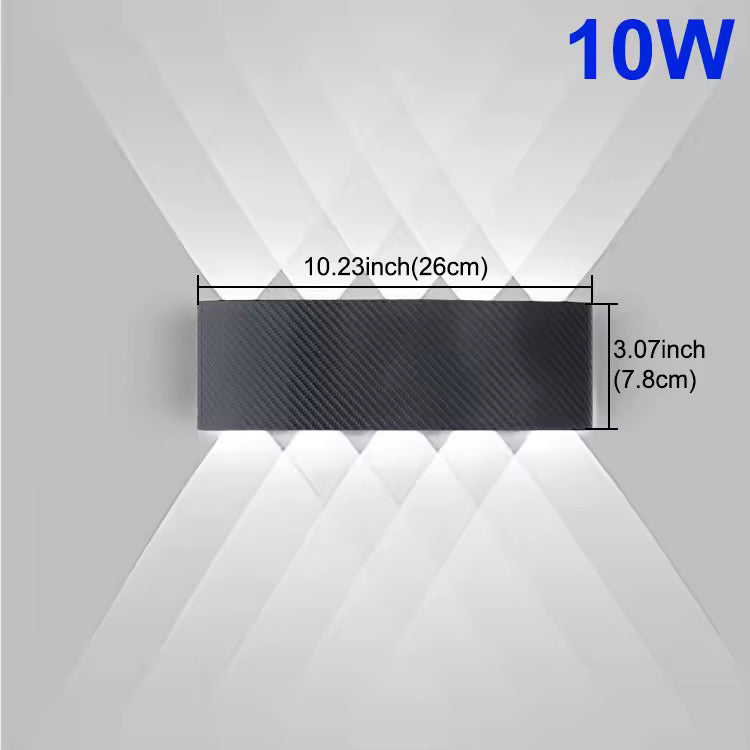 Aplica perete exterior LED 10W neagra lumina alb rece