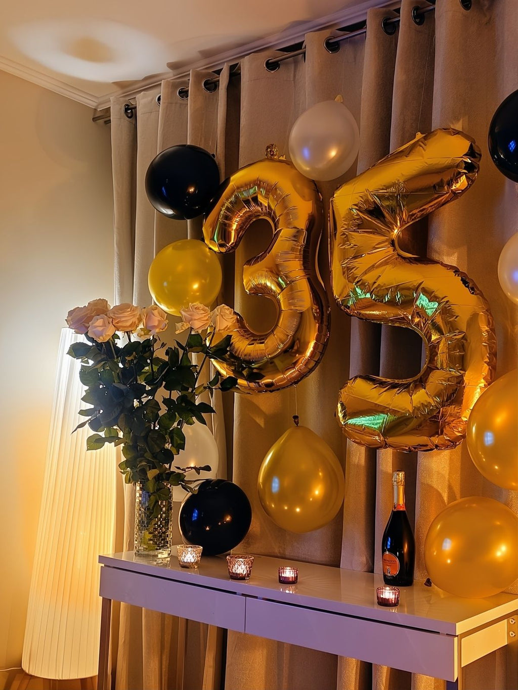 Balon din folie, cifra aniversara 5, 90 cm