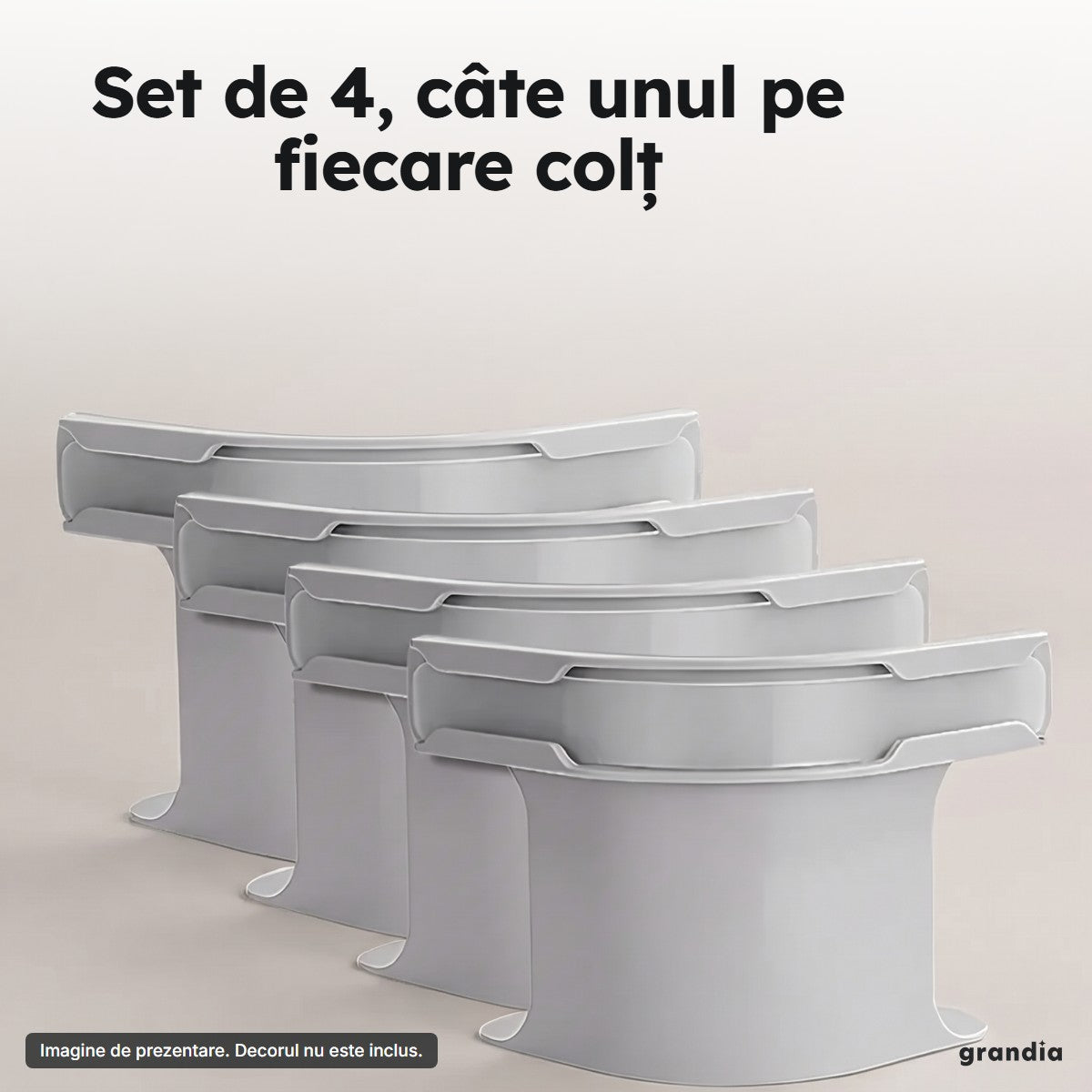 Setul de 4 suporturi de colț pentru cearșaf, câte unul pentru fiecare colț