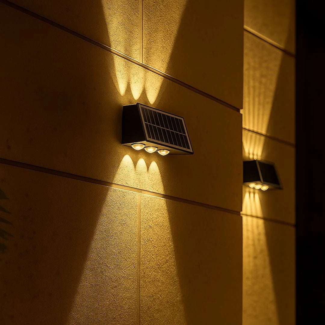 Aplica LED exterior 6W solara, perete, lumina automata