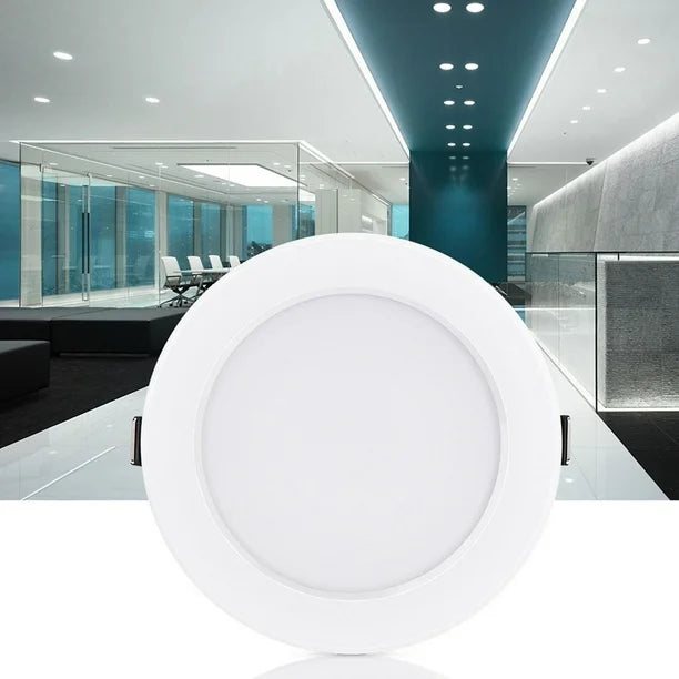 Spot LED incastrat ECO 6W rotund alb, 100mm, alb rece, pentru tavan rigips