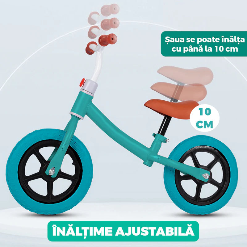 Bicicleta fara pedale copii, inaltime reglabila, bicicleta de echilibru usoara pentru invatat mersul