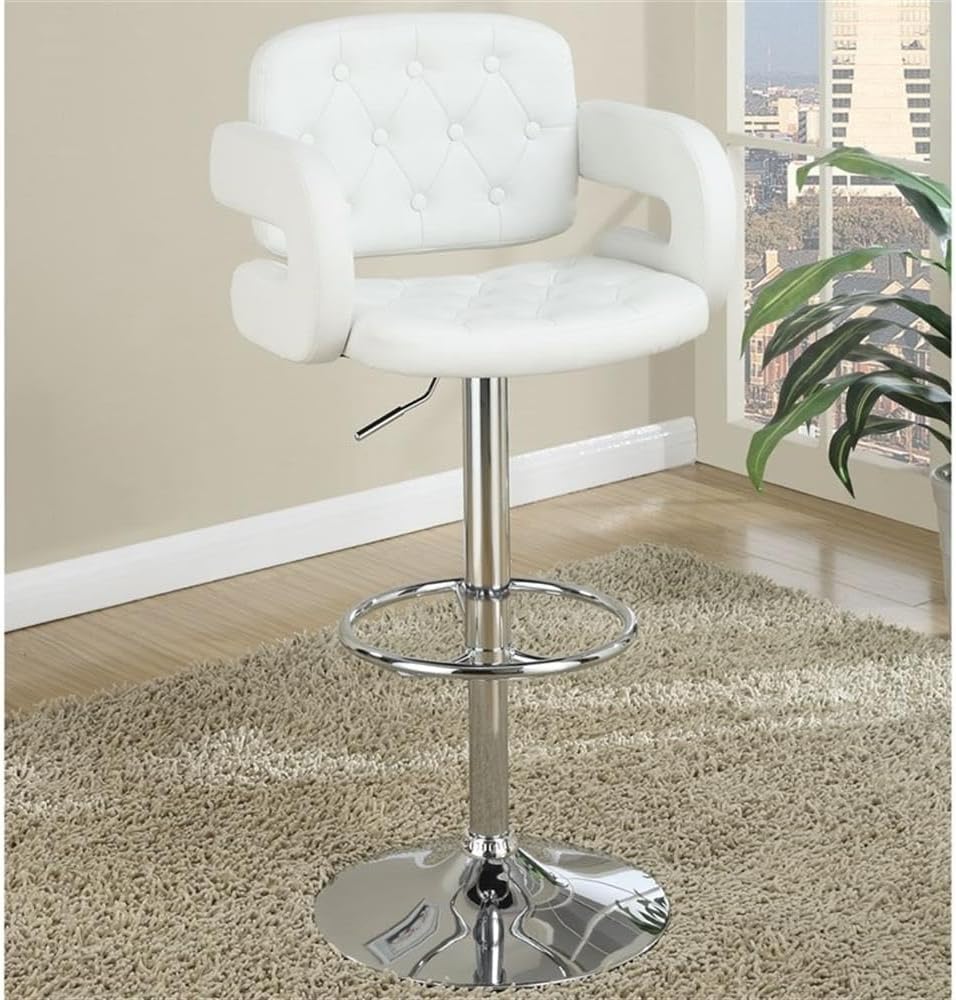 Scaun de bar reglabil ergonomic cu spătar și brațe, rotativ 360° – confort premium