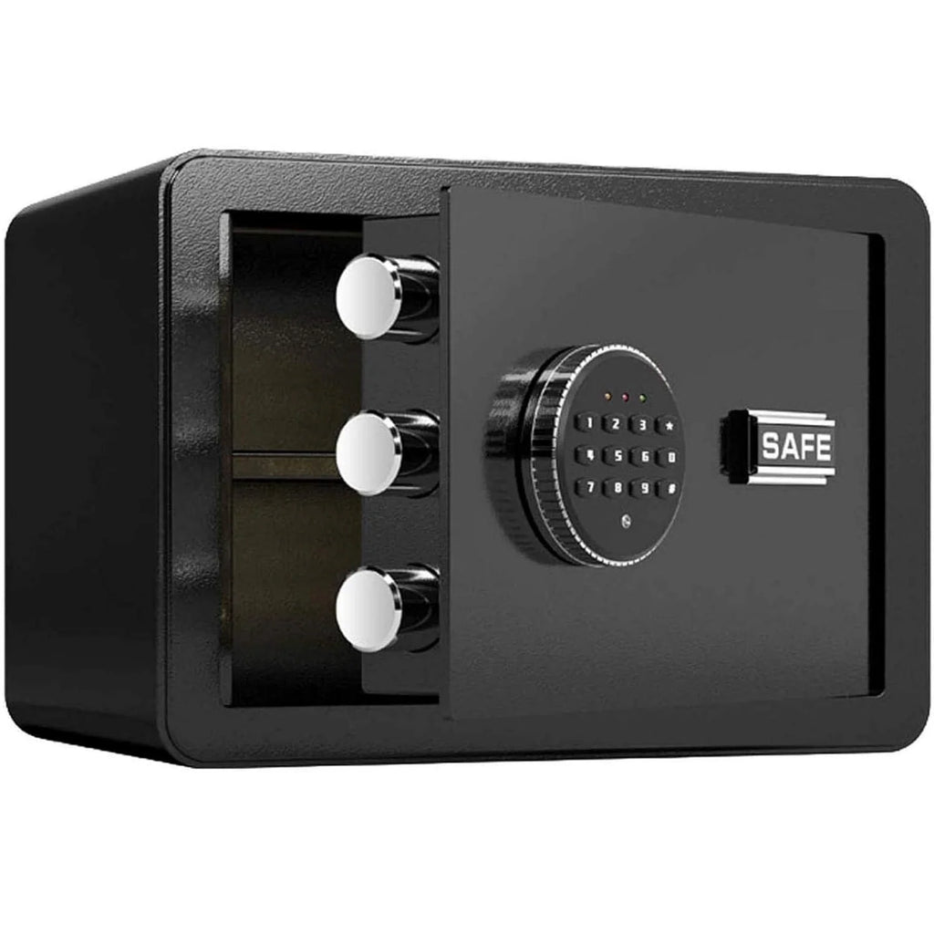 Seif Hotelier din Otel, Inchidere Electronica cu Cod si Cheie de Urgenta, Negru