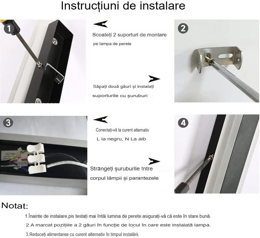 Bara luminoasa LED exterior IP65 60cm, 220V, pentru iluminat perimetral si fatada