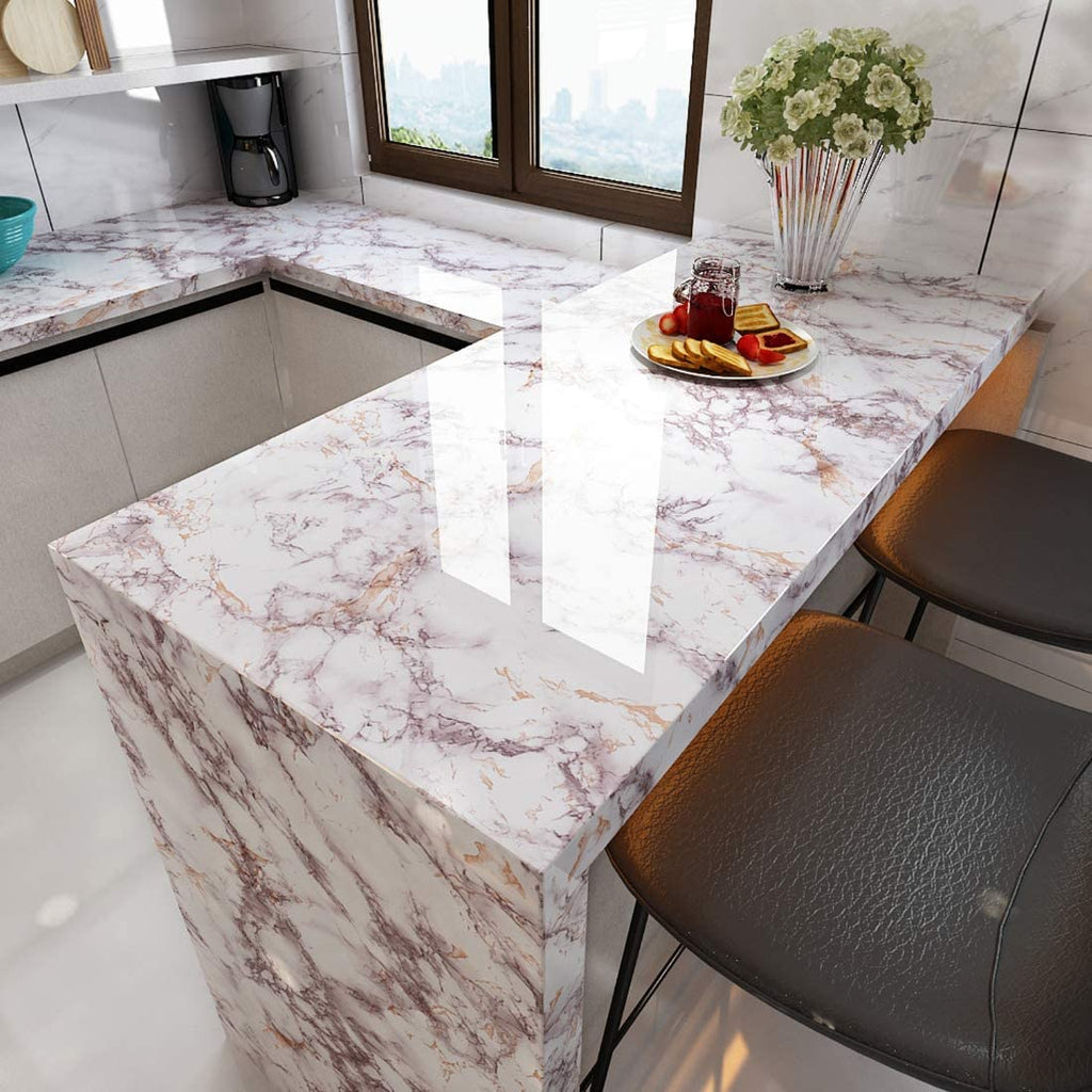 Folie Autocolantă Model Marmură, pentru Mobilier, Blat, Pereți