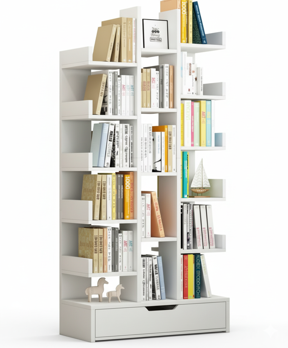 Mobilier modern Tree of Knowledge, 51x18x168 cm alb