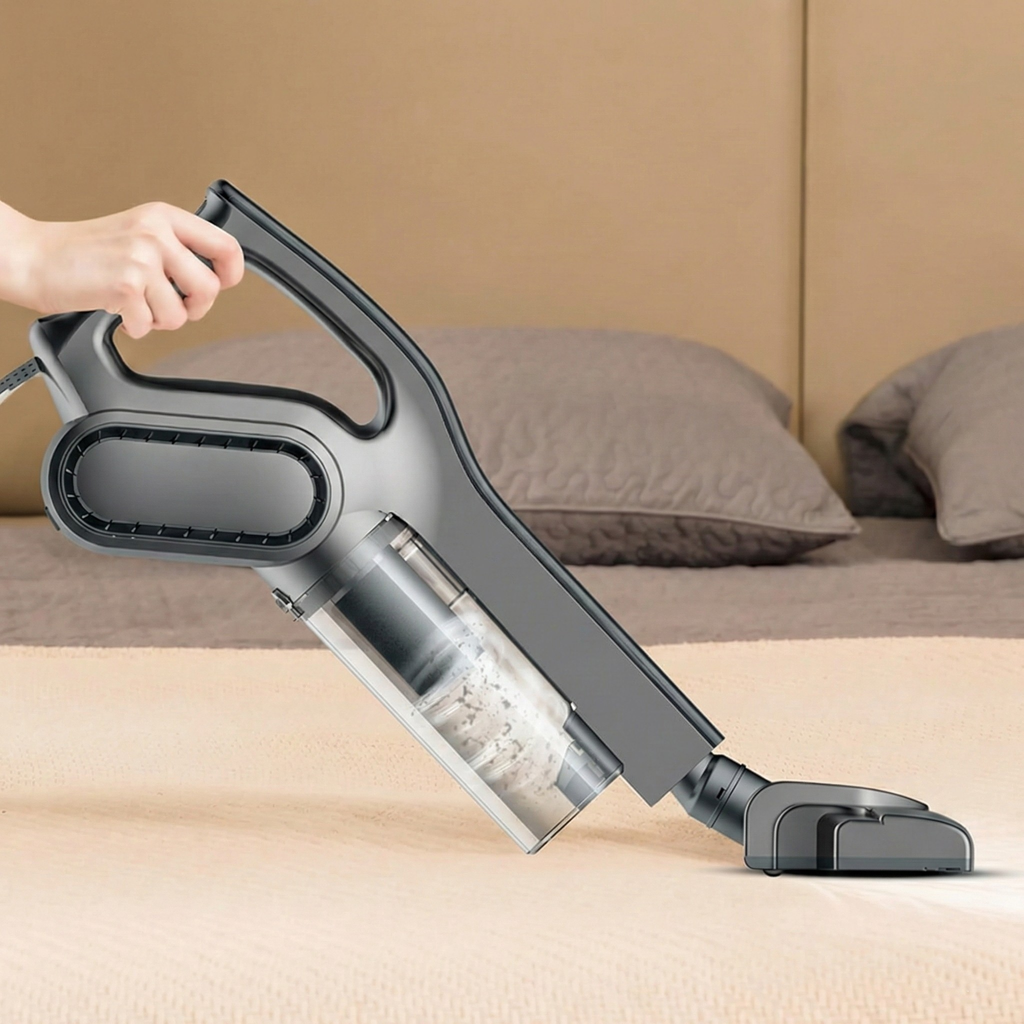 Aspirator Vertical 2 în 1, Fara Sac, 600W, Portabil