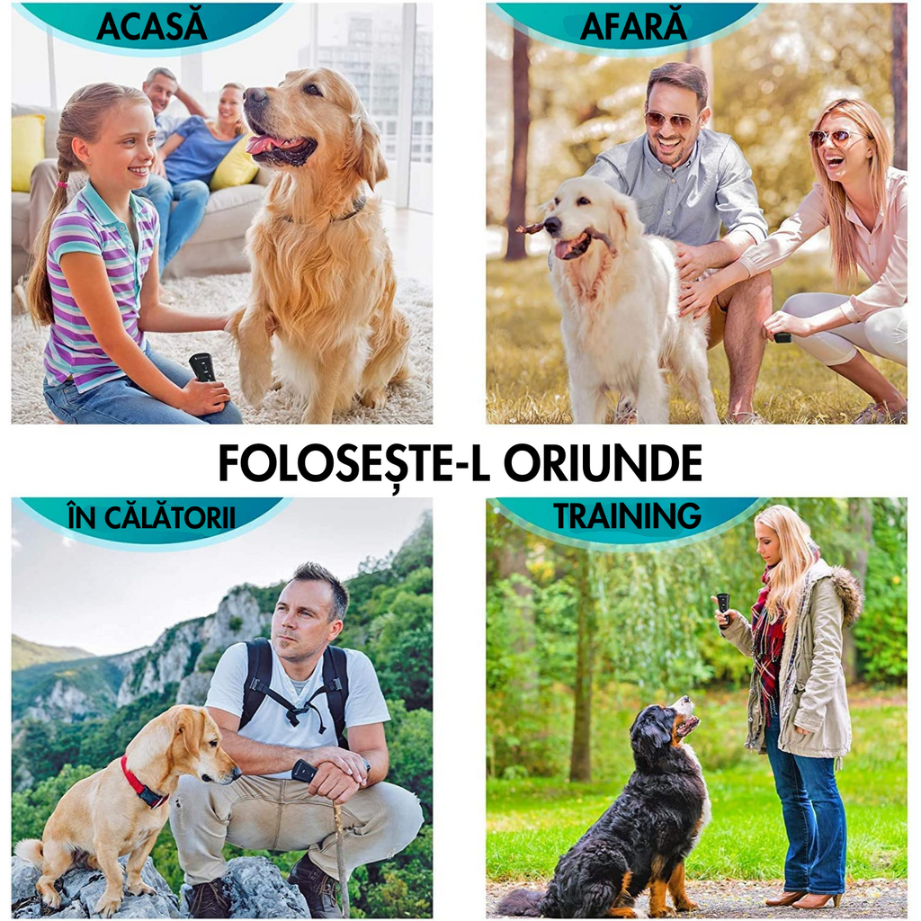 Dispozitiv Portabil cu Ultrasunete pentru Alungat Câinii Agresivi