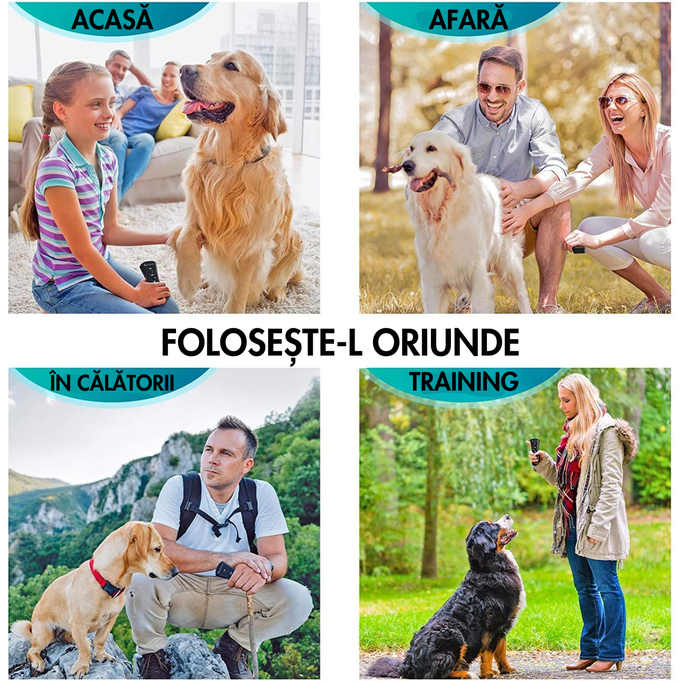 Dispozitiv Portabil cu Ultrasunete pentru Alungat Câinii Agresivi