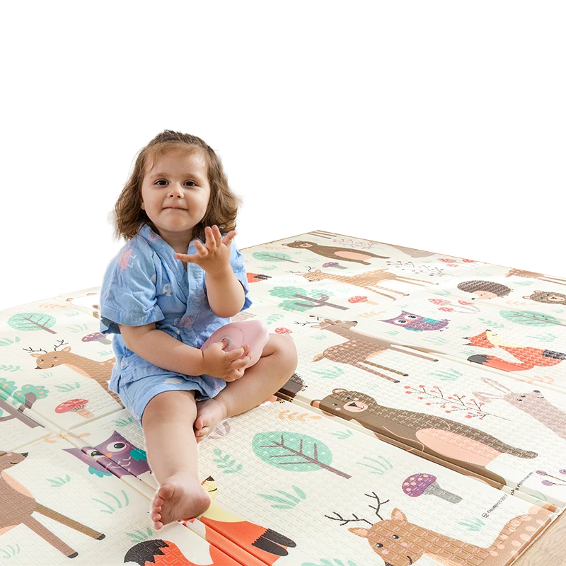 Covor de Joacă Pliabil pentru Bebeluși, Izolant, Impermeabil, Două Fețe