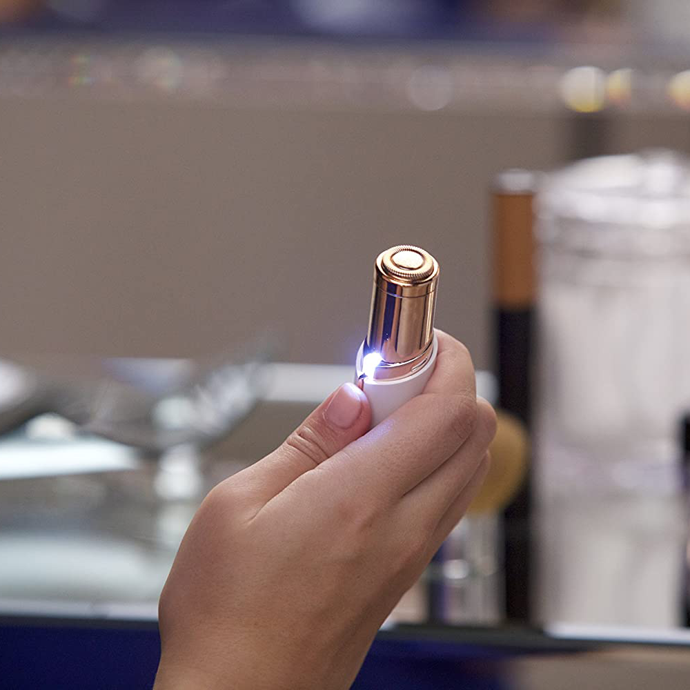 Epilator Facial Flawless pentru Femei, Portabil, Funcționare cu Baterie