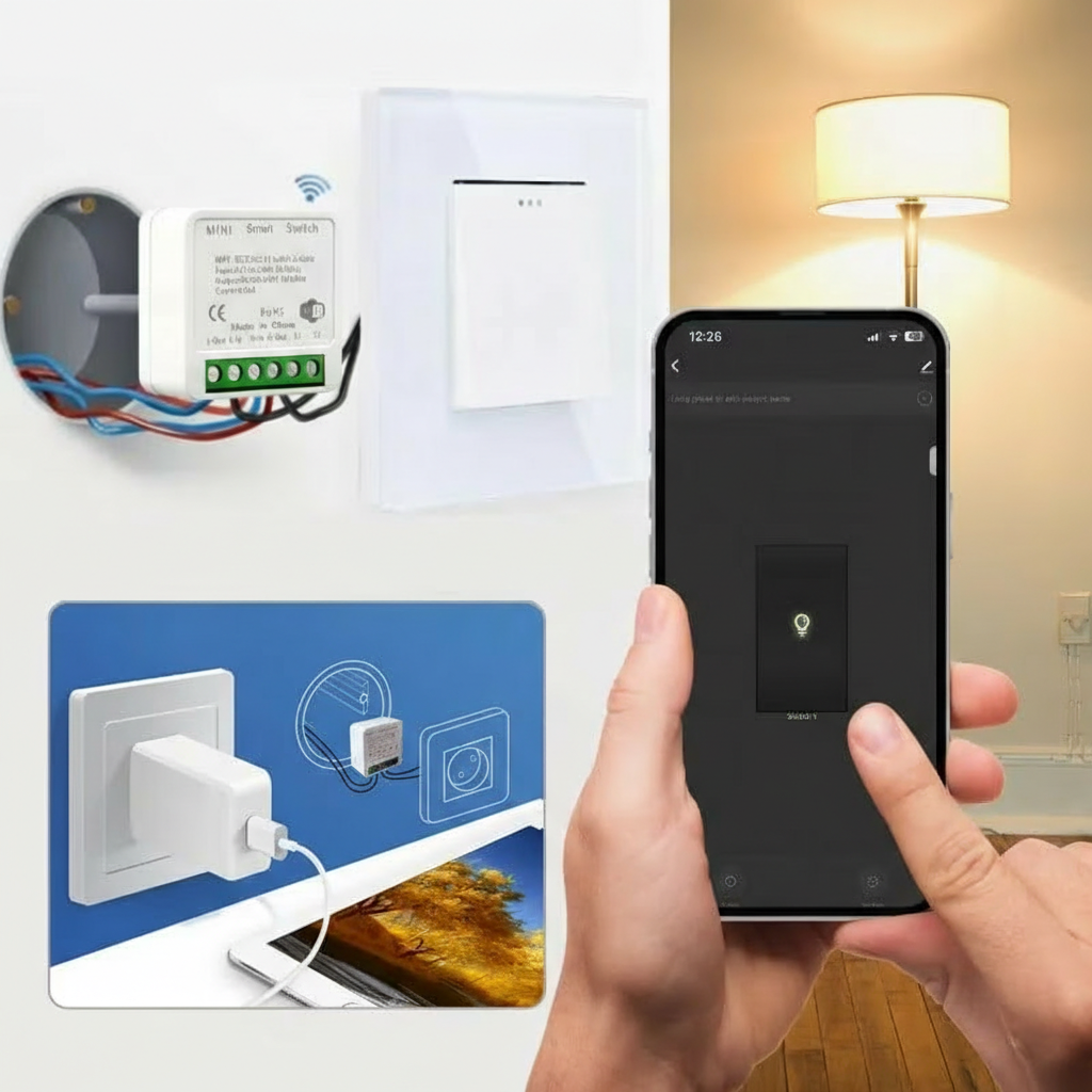 Releu Inteligent WiFi 16A, Comutator Wireless Programabil, Control vocal