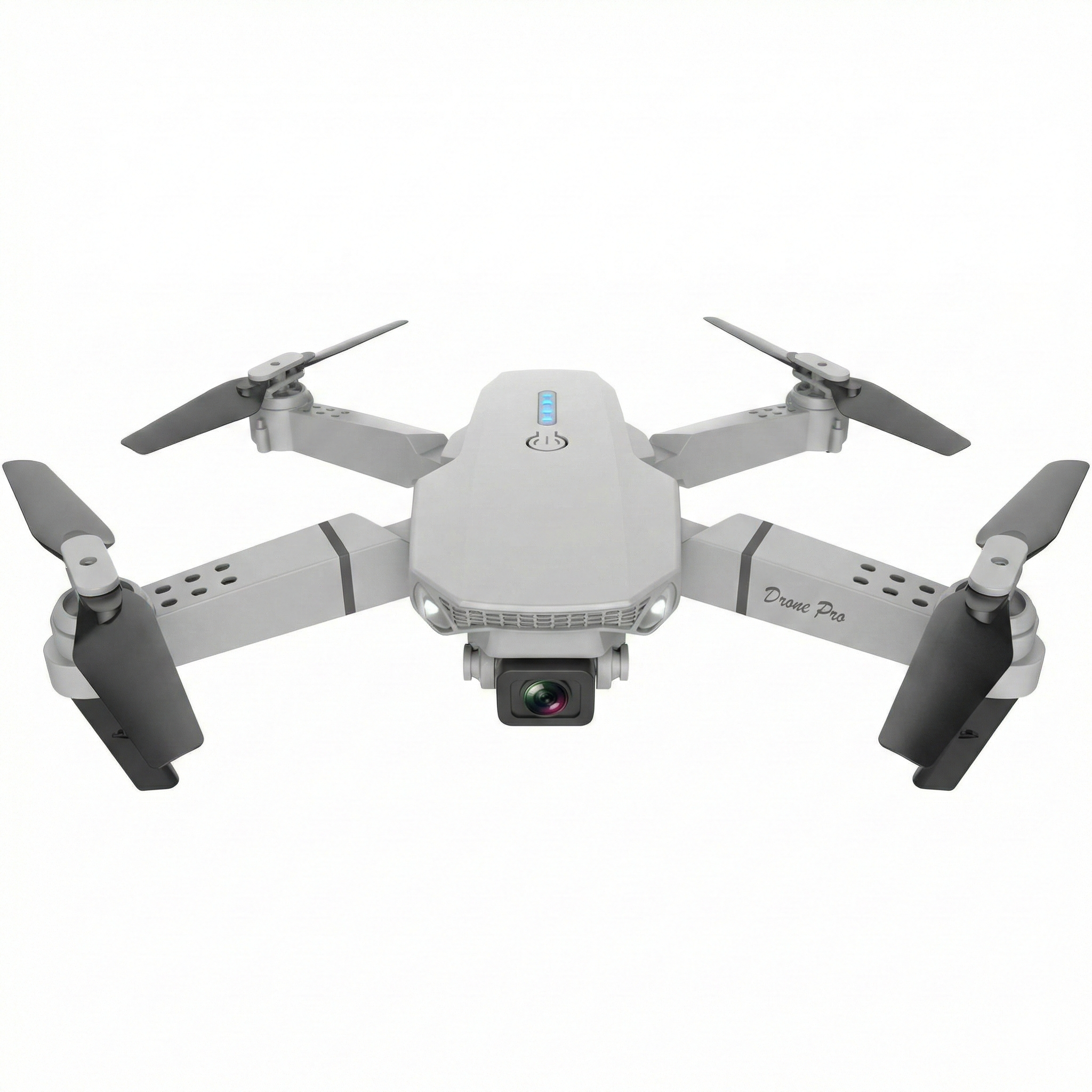 Dronă profesională 4K HD Cameră duală, WiFi, brate pliabile si transmisie live pe telefon, model E88 Pro, gri