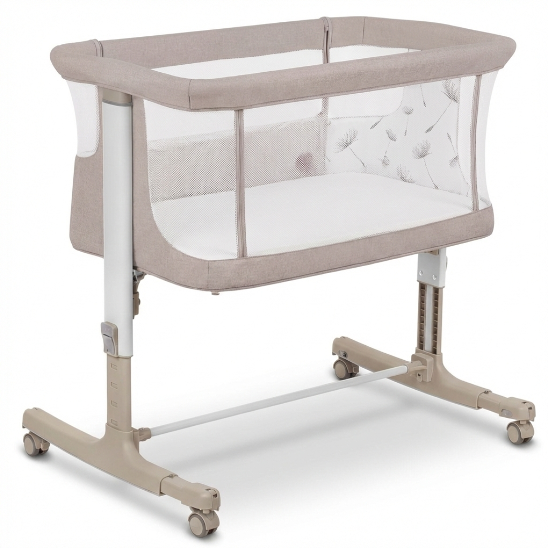 Patut co-sleeper, 3 in 1, Cu leganare si setare unghiulara, saltea, 0 luni+