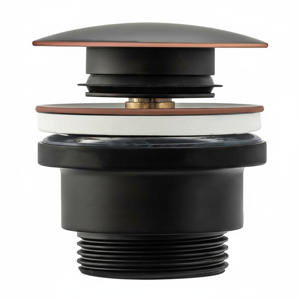 Ventil Click-Clack Lavoar Universal Negru Mat Pentru Lavoar