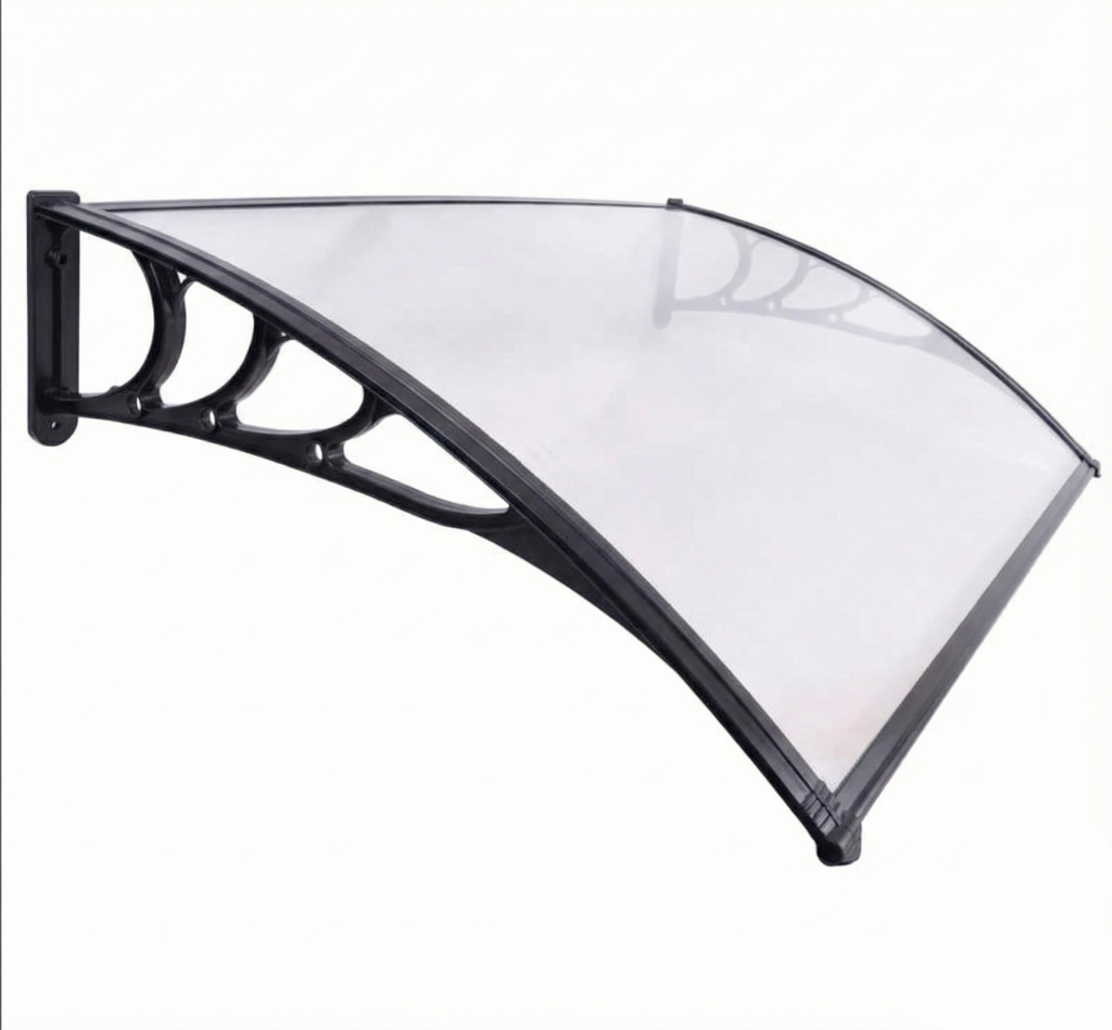 Copertina usa intrare, 150x90 cm, negru, policarbonat