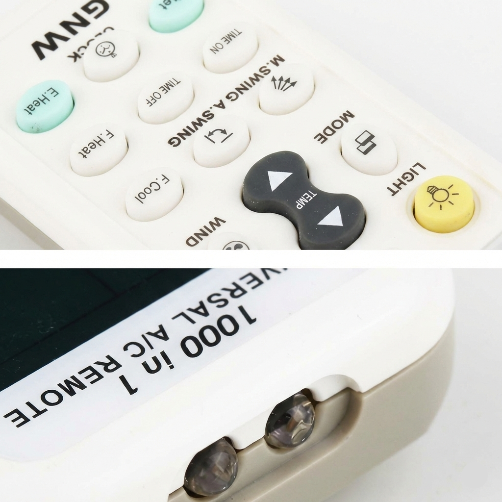 Telecomanda universala pentru aer conditionat, compatibila cu multiple marci, cu ecran digital