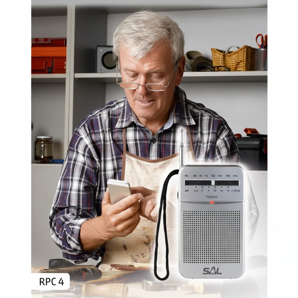 Mini radio portabil AM/FM, cu baterii si receptie puternica, model ICF-961, ideal pentru uz zilnic si calatorii