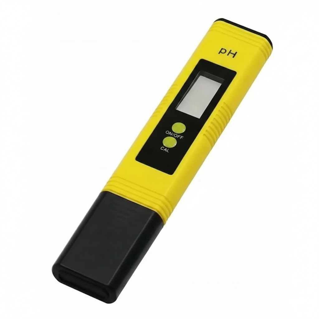 Tester digital pH cu autocalibrare, 3 solutii tampon incluse