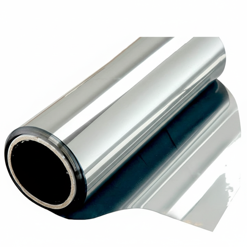 Folie geam anti-UV 99%, efect oglinda zi, 60×300, argintiu