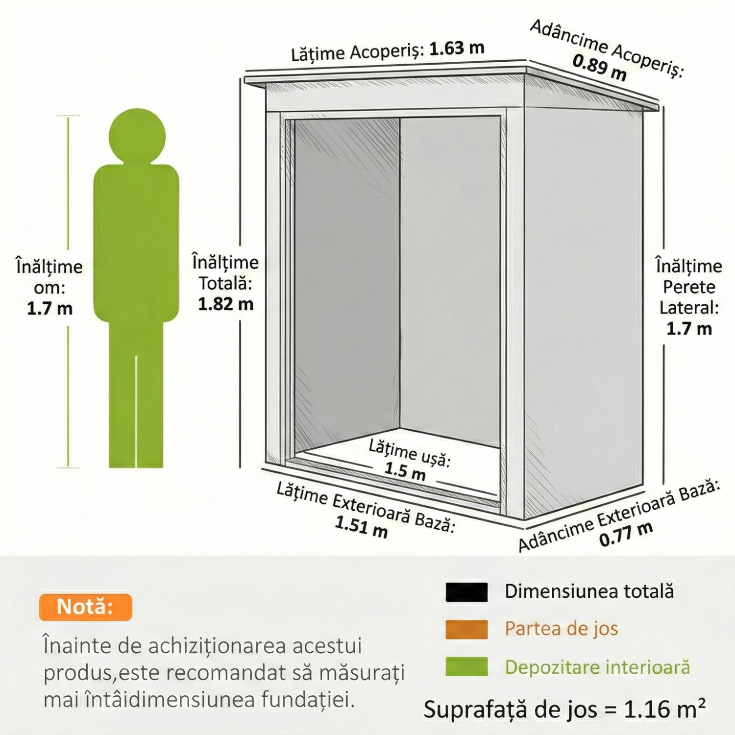 Magazie de Scule cu Usa Glisanta, 163x89x182 cm, Negru