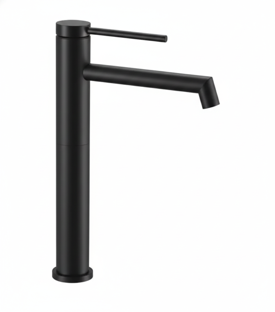 Baterie lavoar inalta pe blat,  BLACK Matt High