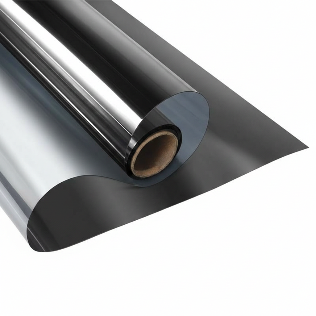 Folie oglinda unidirectionala anti-UV pentru ferestre, privacy static, 60x300, negru