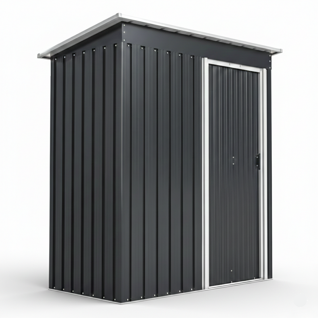 Magazie de Scule cu Usa Glisanta, 163x89x182 cm, Negru