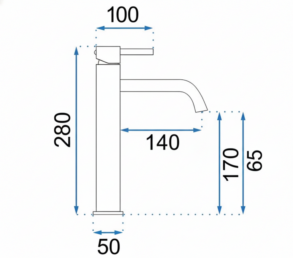 Baterie Lavoar Alb Lucios White High, Montaj pe Blat