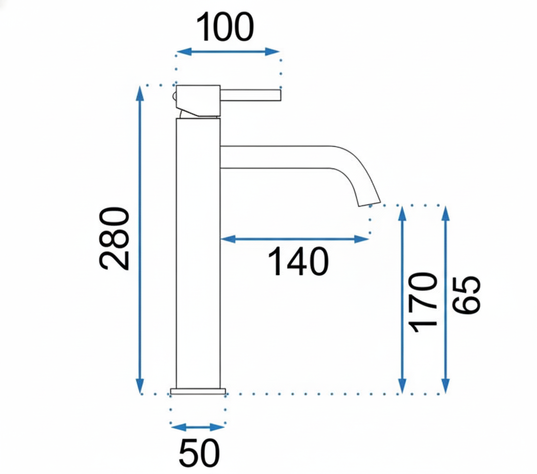 Baterie Lavoar Alb Lucios White High, Montaj pe Blat
