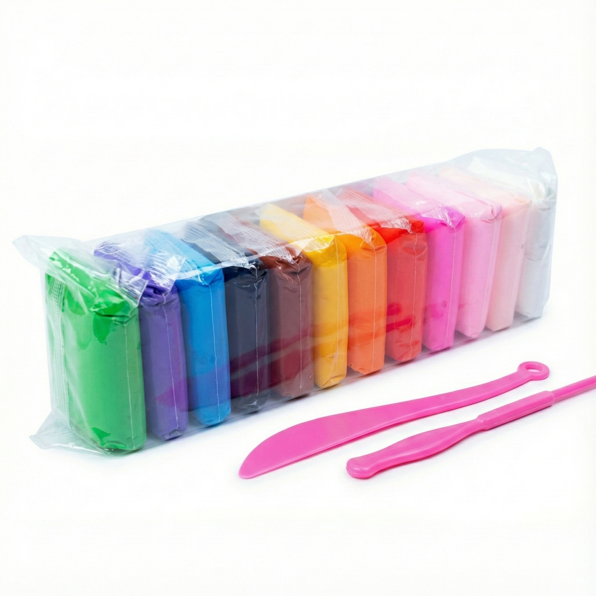 Set plastilina inteligenta, ușor de modelat set complet, 12 culori si accesorii. de modelare