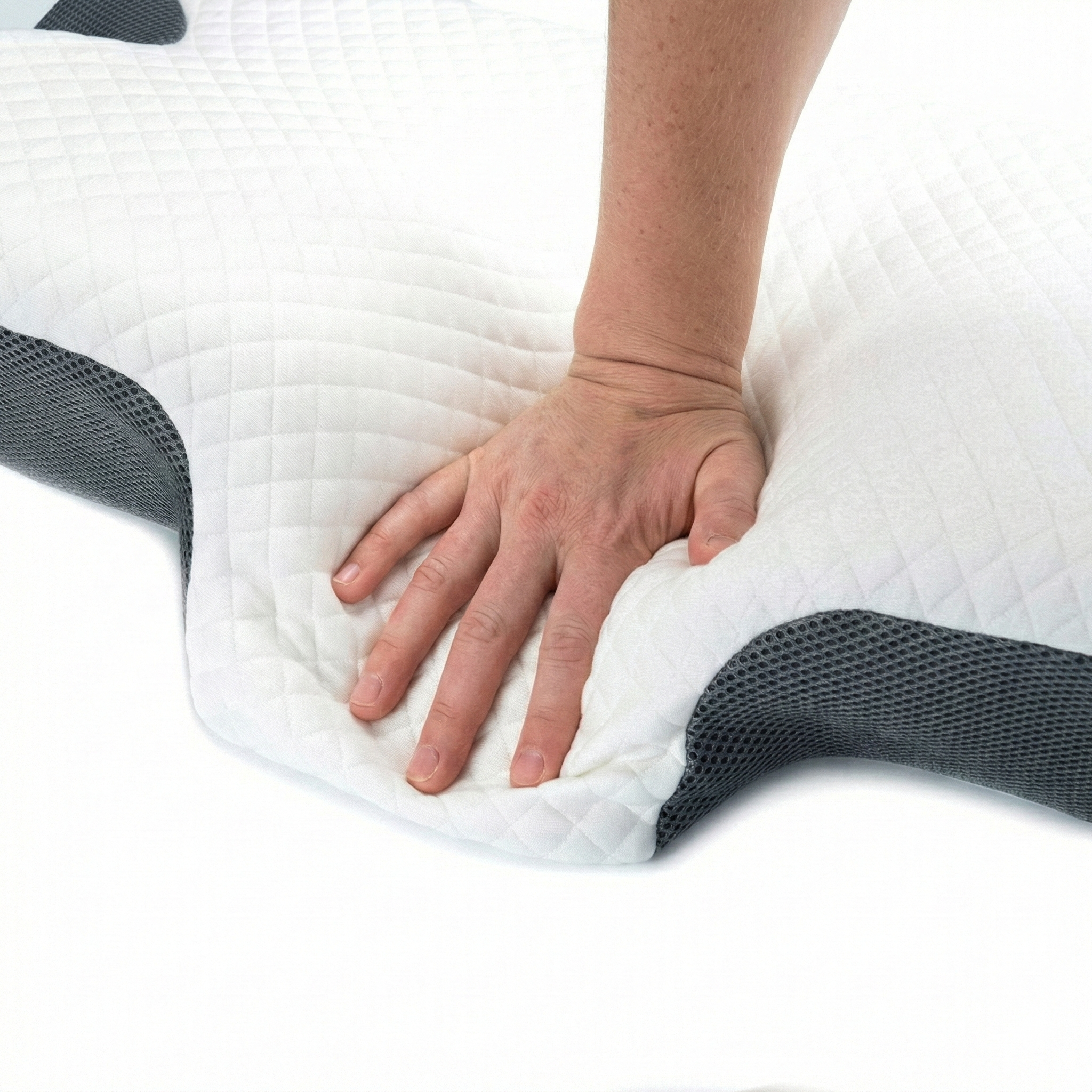 Perna ortopedica cervicala din spuma cu memorie, suport gat si coloana, pentru somn odihnitor