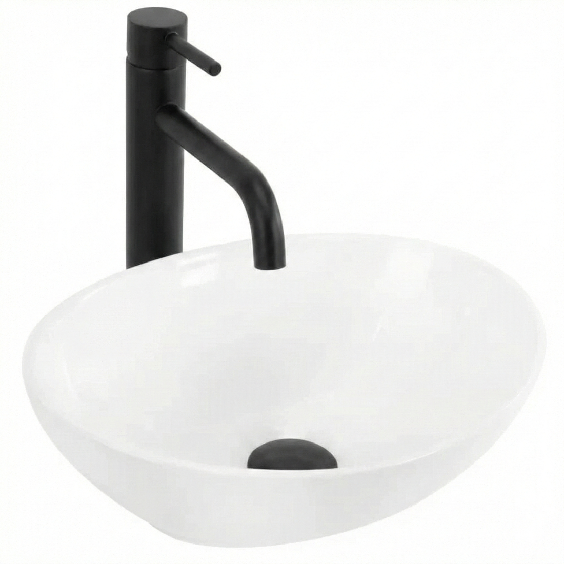 Lavoar compact pentru baie, montaj pe blat, alb 340x170x130 mm