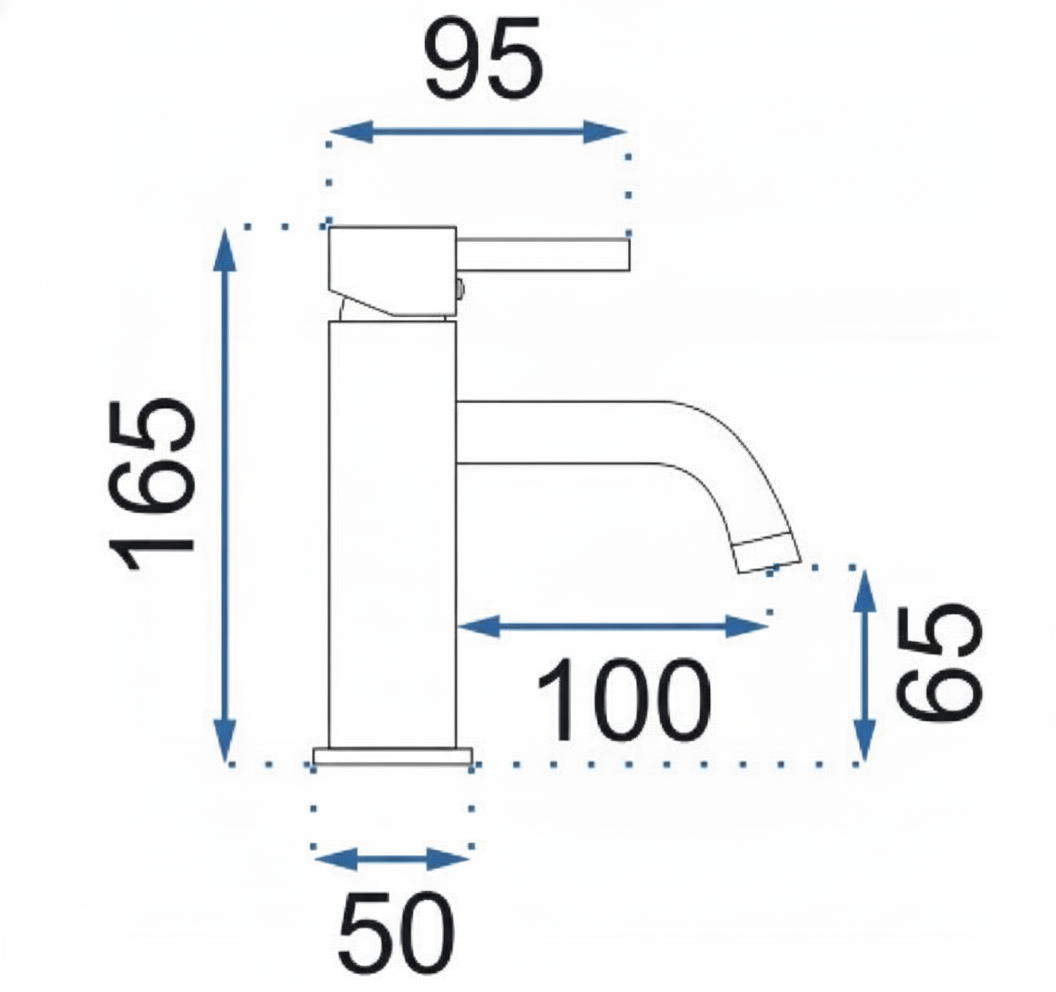 Baterie Lavoar Crom Lungo, Montaj pe Blat sau Lavoar, Design Clasic