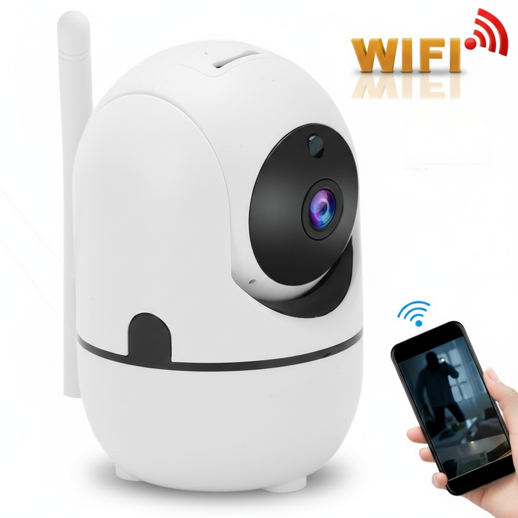 Cameră Video Wi-Fi HD pentru casa, alerte pe telefon, bidirectionala