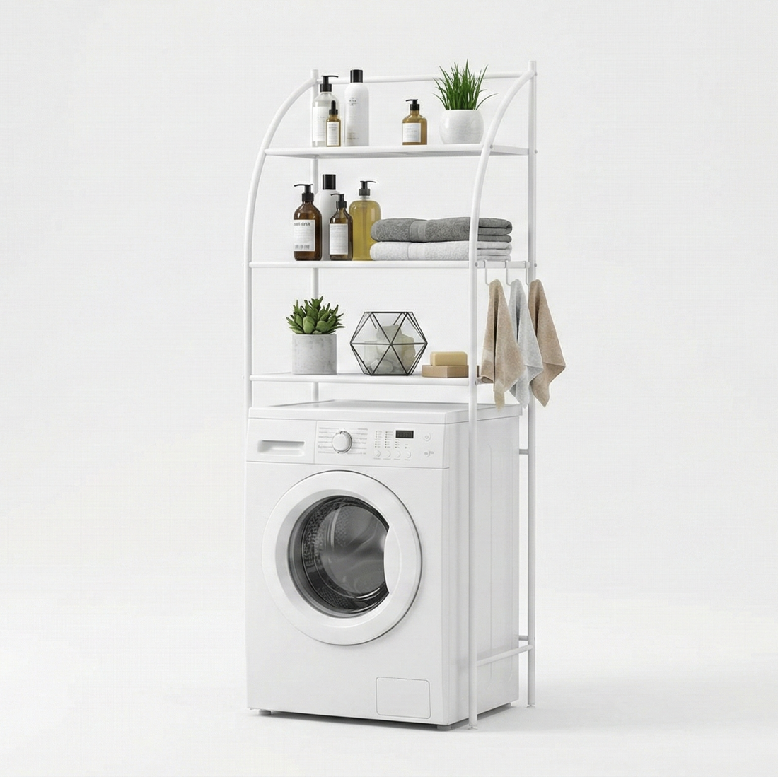 Raft Depozitare Organizator Baie, Toaleta sau Masina de Spalat 160 x 25 x 63 cm